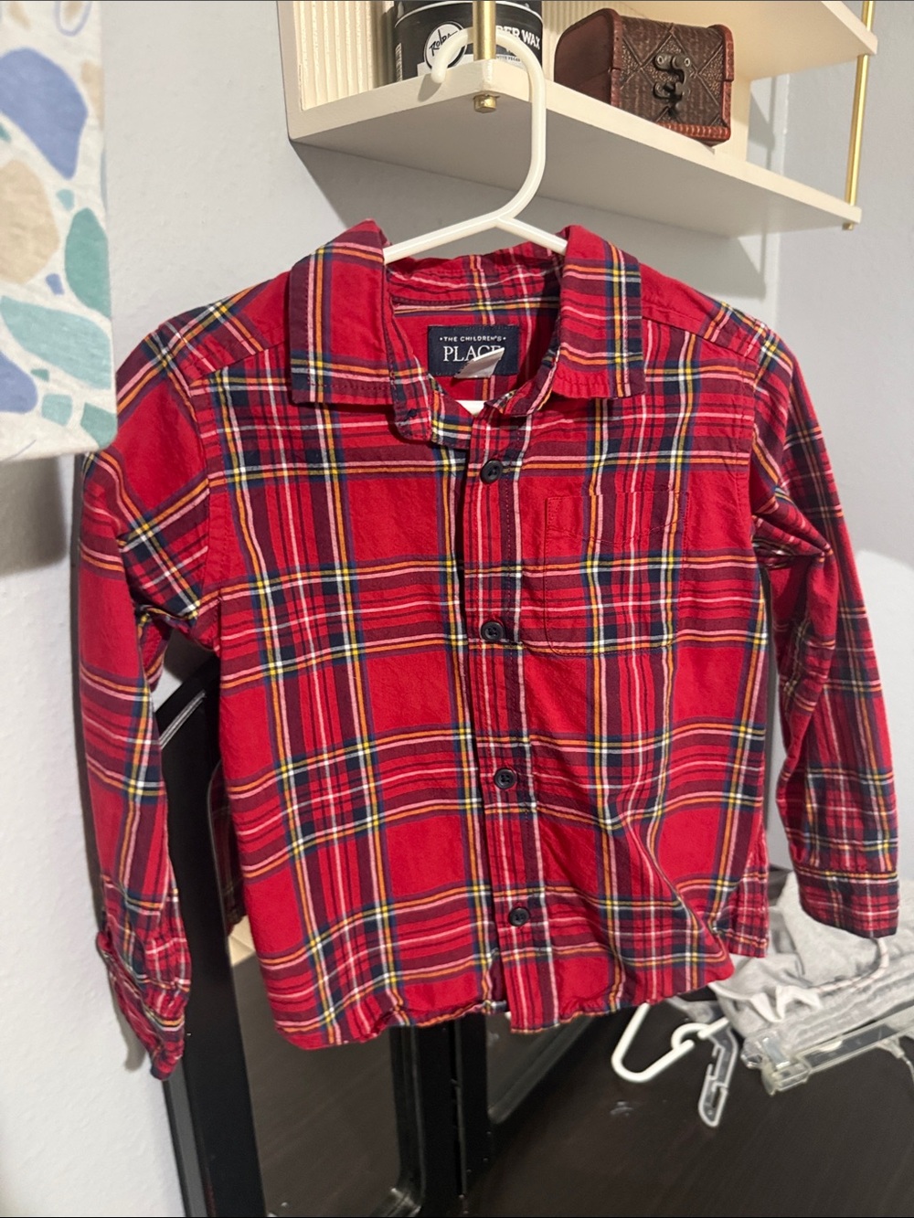 The Children's Place Red Plaid Button-Down Shirt